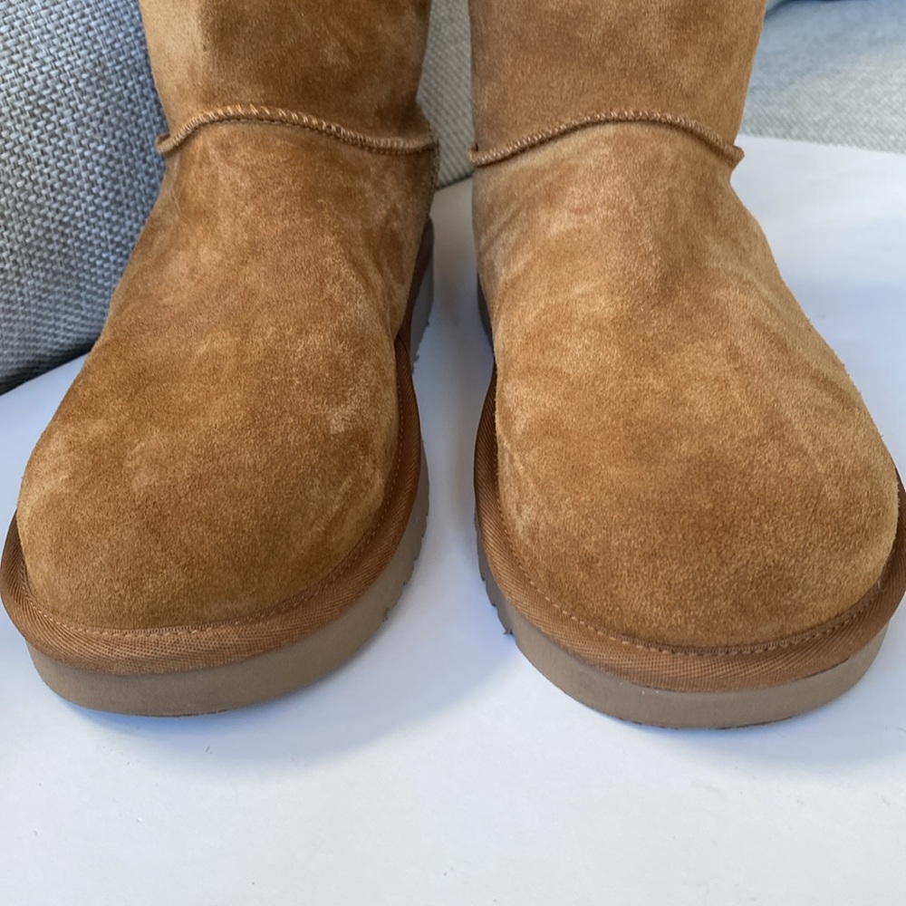 Kookaburra by UGG “Andrah”Tall Chestnut Suede Bow Tie Boot - Picture 8 of 12
